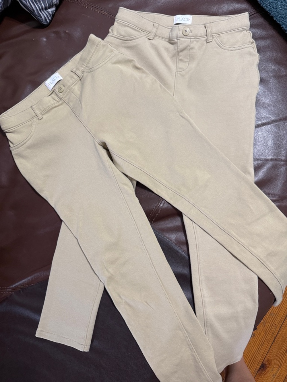 The Children's Place Girls' Khaki Stretch Leggings